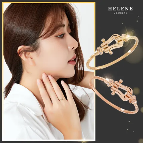 엘렌쥬얼리 14K 말발굽 미스 링 금 반지