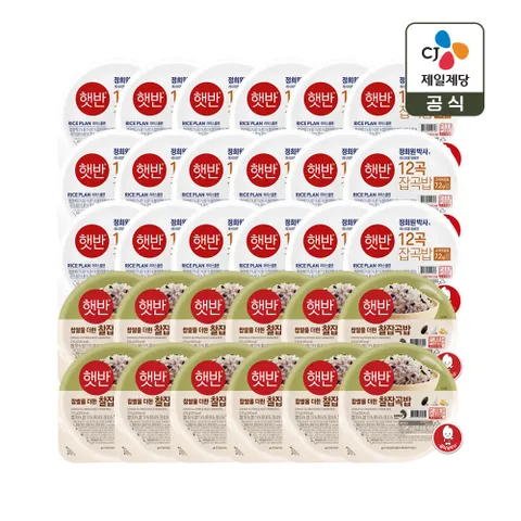 햇반 12곡밥 210g x24개+찰잡곡밥 210g x12개
