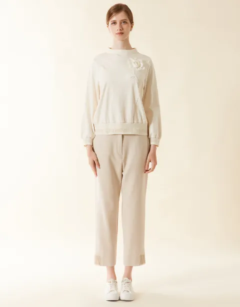 [현대백화점] [손정완] 로즈 코사지 티셔츠 ZDR3333100