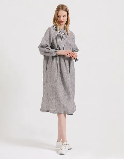 [현대백화점] [손정완] 린넨 스트라이프 드레스 ZDO3232010