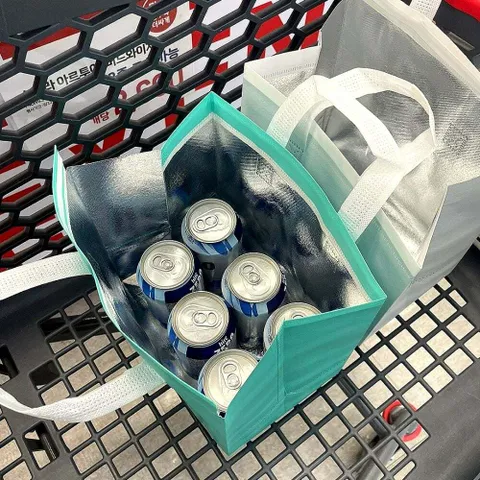 휴대용 보냉백 민트색