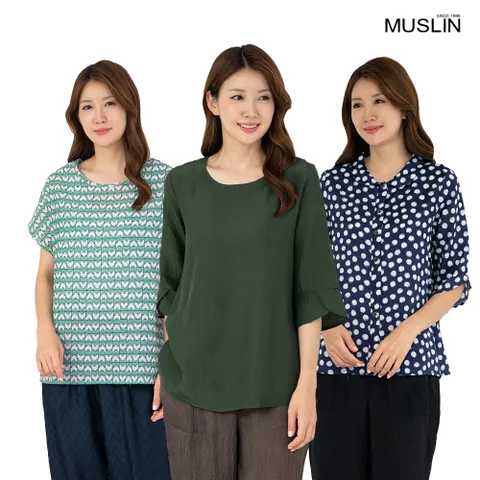 [엄마옷 모슬린] 여름 인견 모음전 중년여성 마담 50대 60대 70대 할머니옷 티셔츠 블라우스 +할인쿠폰