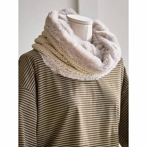 [하프클럽/커스텀에이블]꽈배기 퍼 넥워머_T2512AC036D