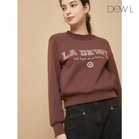 [듀엘] 레터링 자수 맨투맨 WI_D224MSM053 +할인쿠폰