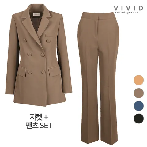VIVID SET 여성 로블 가을 정장자켓+정장팬츠 세트