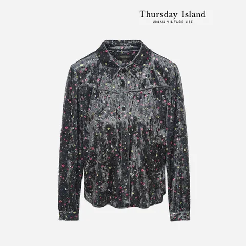 [Thursday Island] 벨벳 카라 블라우스(T238MBL631W) +할인쿠폰