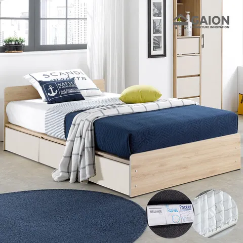 윈드 서랍형 침대 SS+미니포켓 투탑