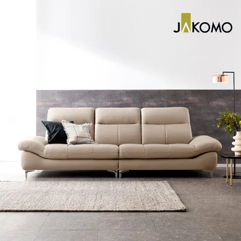 [자코모] 에비뉴엘 3.5인 천연면피 소가죽 소파