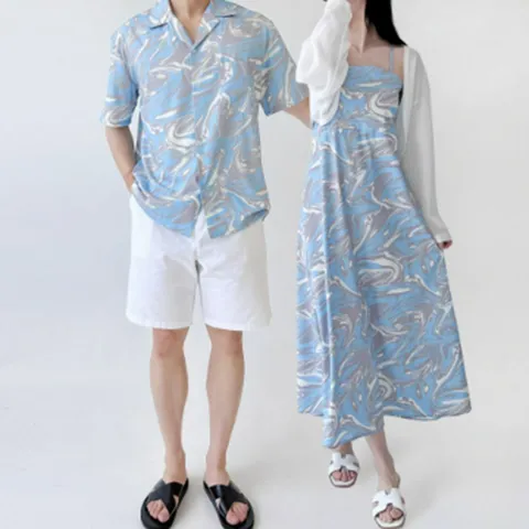 원피스 OPS 드레스 홈웨어 커플룩 동남아 여행 호캉스 휴양지룩 신혼 부부 +할인쿠폰