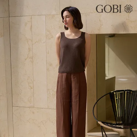 고비(GOBI) 실크 캐시미어 뷔스티에 니트탑 +무이자3개월