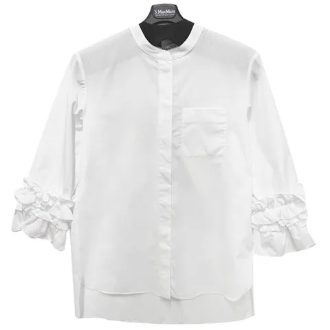 25FW S 막스마라 FAVOLA 파볼라 코튼 셔츠 블라우스 화이트 2529116051600 001 +할인쿠폰