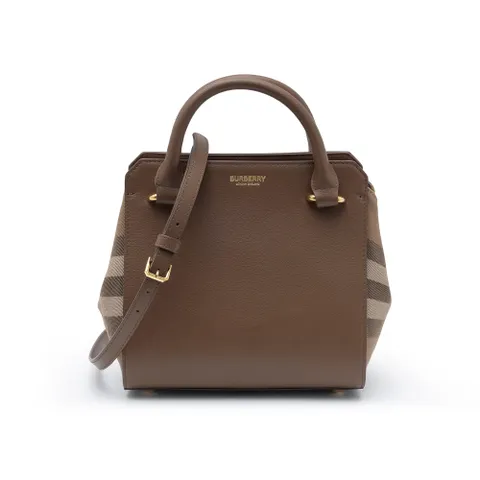 버버리 벤웰 하우스 체크 미니 토트백  브라운 8084485 +할인쿠폰