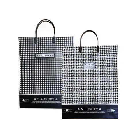 클래식 선물포장 쇼핑백 고급 대 사이즈 종이백 기프트백 10개입