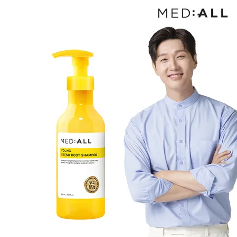 [ 메디올 탈모완화 두피케어 신상품 출시∼]메디올 영 프레시 루트 두피청정 샴푸 333ml 우디허발향