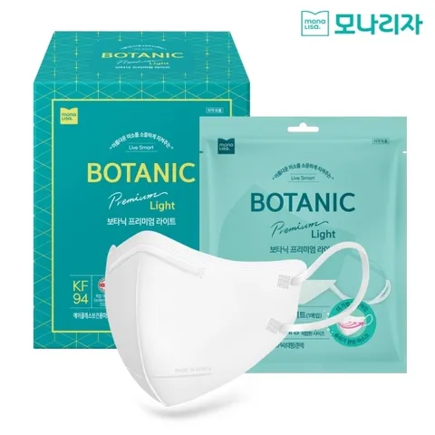 모나리자 보타닉 프리미엄 라이트 마스크 새부리형 (KF94) 25매 +할인쿠폰