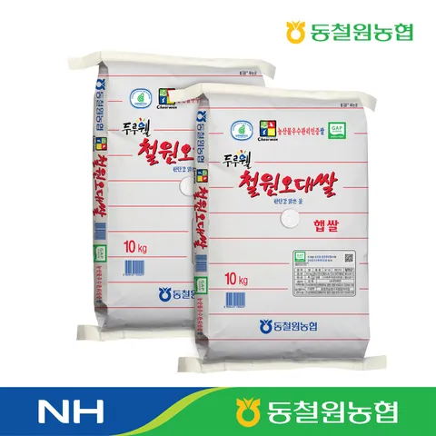 [농협] 2026년 햅쌀 프리미엄 철원오대쌀 10kgx2포