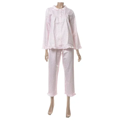 [현대백화점] [와코루] (WPA3190W)70수 면  리본 문의 여성 파자마 +할인쿠폰