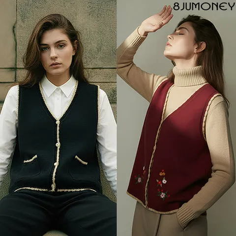 [8JUMONEY] 25FW 팔주머니 니트베스트 2종