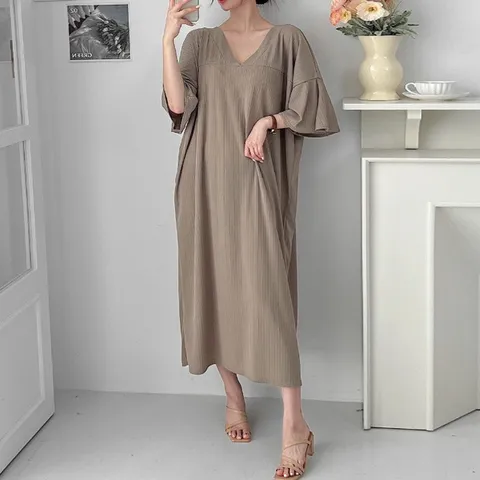 H스타일(GR)에이드프릴원피스 여름 여성 원피스 OPS 반팔 홈웨어 루즈핏 임부복