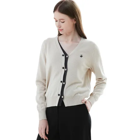 [비버리힐스폴로클럽]여성 더블 버튼 배색 니트가디건 5종택1 TK215 - 현대Hmall