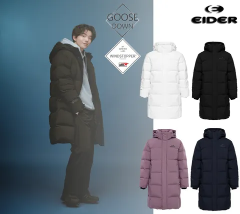 [현대백화점] [아이더] (DUW25507) 25 FW (남주혁 착장) 남녀공용 스테롤 S 윈드스타퍼 롱 구스다운 자켓