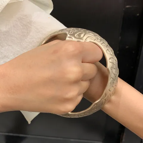 [명성유기] 방짜 엠보 이구형 괄사(양손형) 마사지기 + 각인