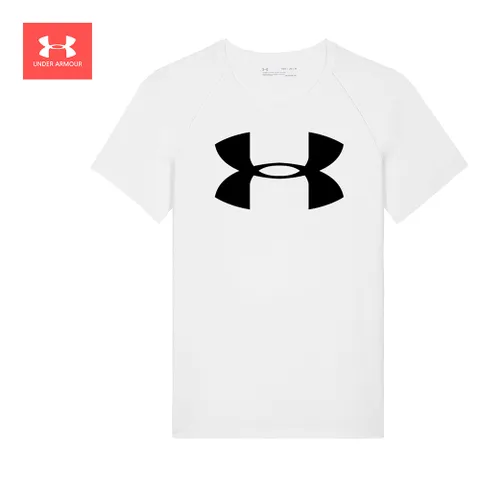 언더아머 키즈 UA 테크 빅로고 히트기어 반팔티 화이트 티셔츠 유아 아동 여아 아기 옷 1363283-100