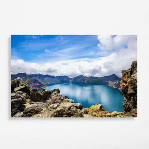 아트박스/꾸밈 af324-폼아크릴액자58CmX38Cm_구름과맞닿은백두산