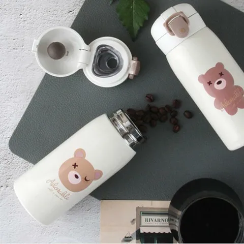 아트박스/와인앤쿡 큐티베어 화이트 보온병 1개(디자인 택1) +할인쿠폰