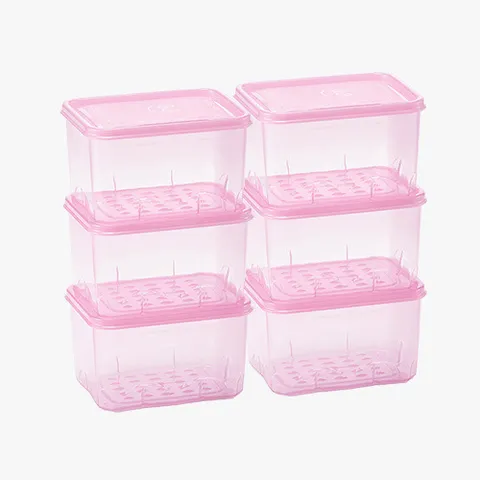 땡스소윤 냉동실 전용 밀폐용기 8호 6개