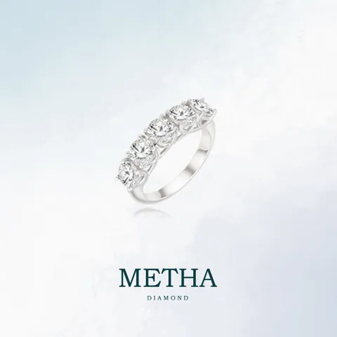 [ METHA DIAMOND]메타다이아몬드 실버925 모이사나이트 반지(총 2.5ct) +무이자3개월