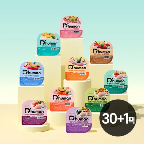 [듀먼] 강아지 자연화식 한달의행복 세트 50g 30+1팩 +할인쿠폰