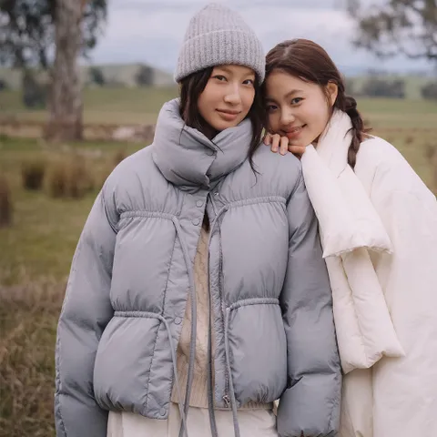 [온앤온] 리본 숏 구스 패딩 NEP4WMA11 - 현대Hmall