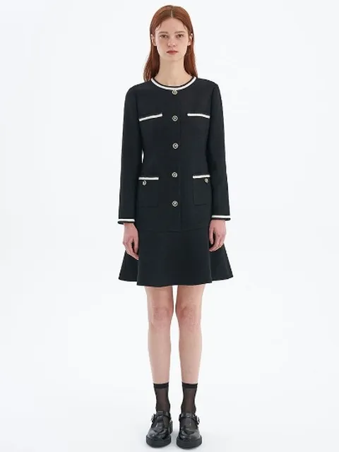 [현대백화점] 올리브데올리브 브레이드 장식 플레어 미니 원피스 OW4SO165