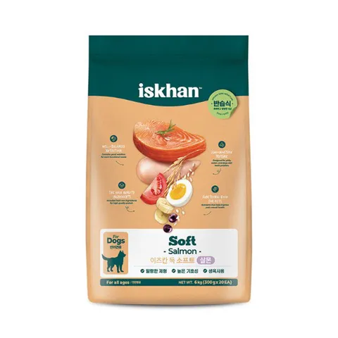 이즈칸 독 소프트살몬6kg+대용량간식300g +할인쿠폰