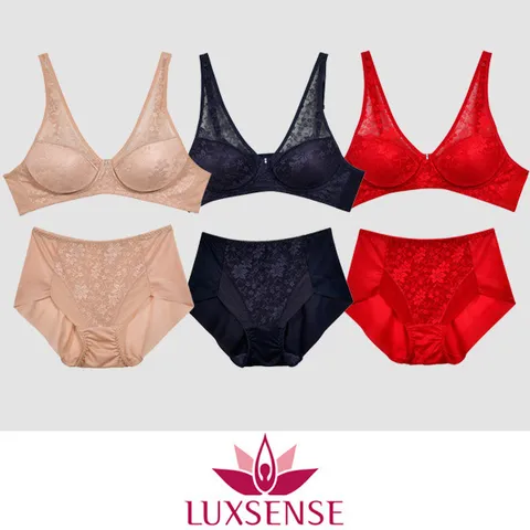 노아모드 유기농 순면 플라워 패턴 노와이어 B컵 브라 팬티 세트 여성브라팬티세트