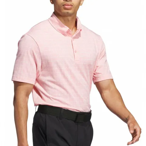 아디다스 골프셔츠 반팔 체크 핑크 미국판 골프웨어 2025 +할인쿠폰