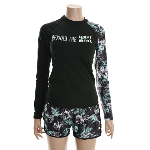 [현대백화점] 레노마수영복  RN-LS19993BC-1 인컵여성래쉬가드 상하셋트 (블랙 네이비)