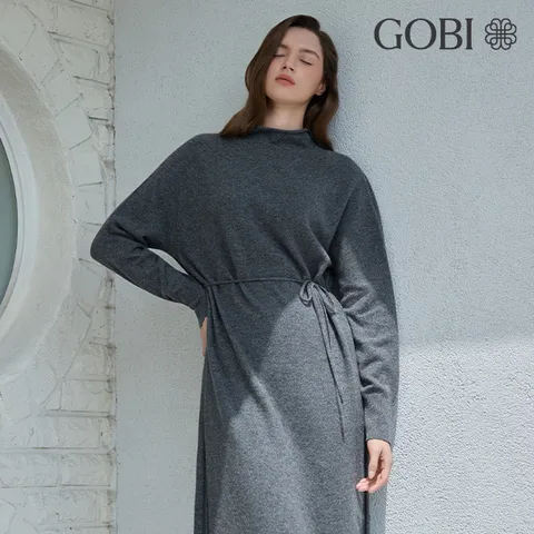 [런칭가 499000원] 고비(GOBI) 캐시미어100 스트링 원피스 +무이자10개월