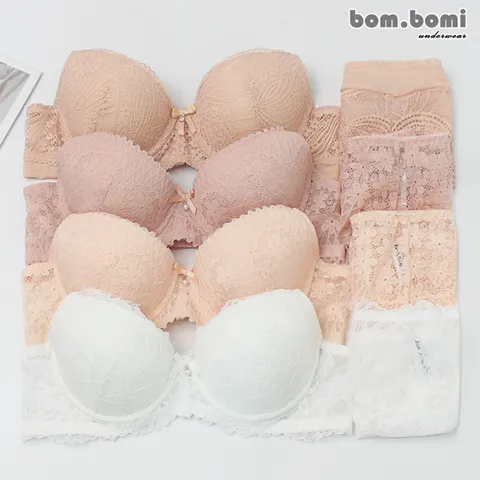 [봄보미] 웨딩퓨어 레이스 여성속옷 브라팬티8종세트
