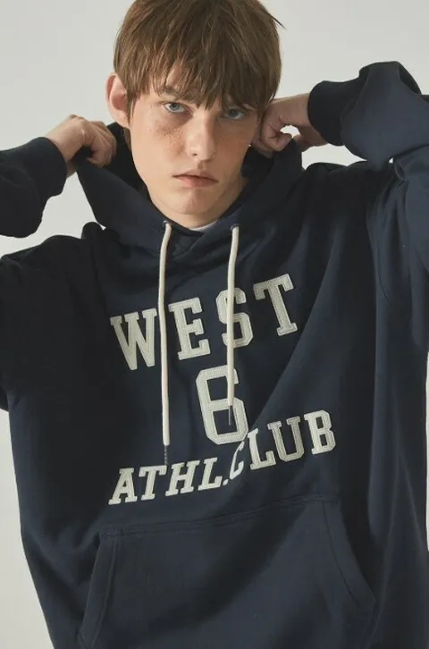 [현대백화점] {후아유} 바시티 로고 후드 티셔츠(M) / WHMHF1191M +할인쿠폰