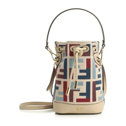 [해외배송][펜디] 몬 트레조르 자수 캔버스 버킷백 8BS109AYDF F1HL2