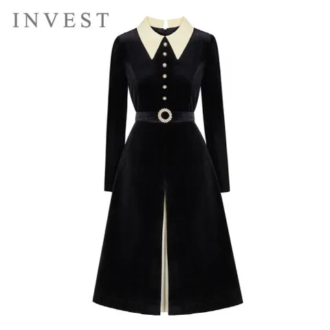 [N][인베스트] 77까지럭셔리벨트셋벨벳원피스_INI4W1OP3140