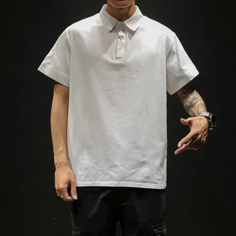 남성 스트릿패션 무지컬러 카라넥 반팔 티셔츠