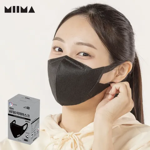 미마 보건용마스크 소형 검정 30개입(KF80)