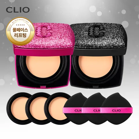 [ 최신상 클리오 리프팅 커버팩트 ][클리오] 올 뉴 마그넷팩트 별빛에디션 방송패키지 +무이자3개월(본품 10g x 2개 (핑크/블랙 각 1개) + 리필 10g x 3개)