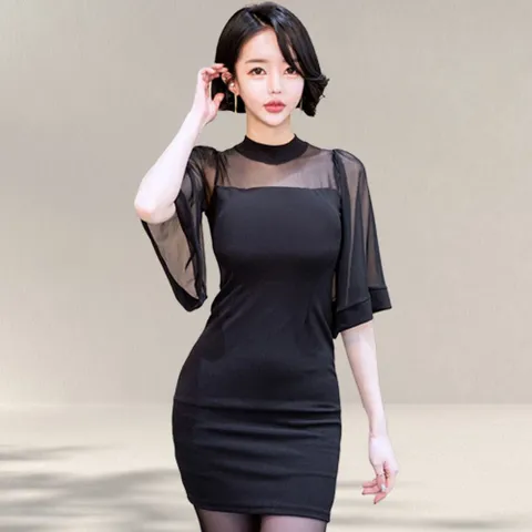 원피스 OPS 드레스 여성 하객 쉬폰 정장 미니 스커트 치마 여름