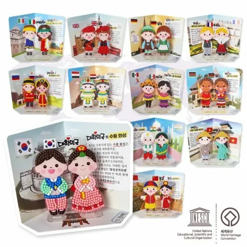 피오피스토리 보석십자수다문화세계속의유네스코 전통의상(18종택1)