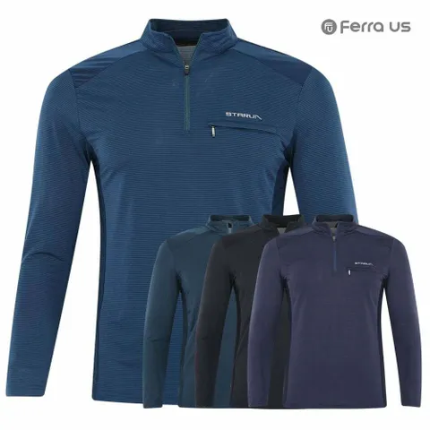 bns 페라어스 남성 소프트 숄더배색 아이스 반집업 등산셔 +할인쿠폰