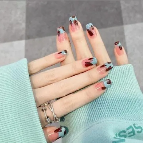 홀리지 귀여운 민트초코 붙이는 네일팁 24tips